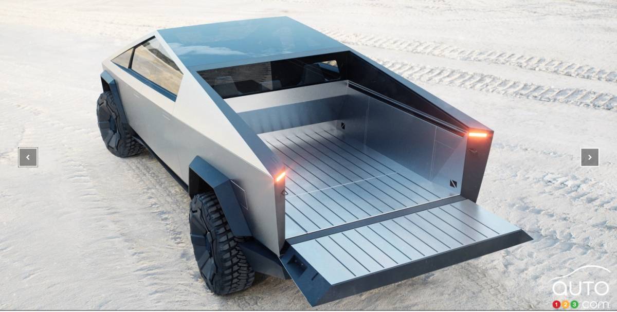 Le Tesla Cybertruck, arrière